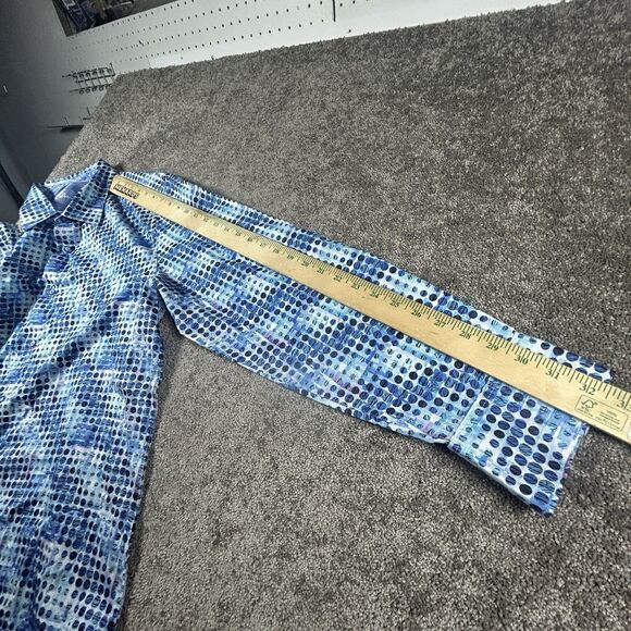 Robert Graham Shirt 2XL Blue Abstract Geometric Polka Colorful Rave Flip Cuff - Picture 14 of 16